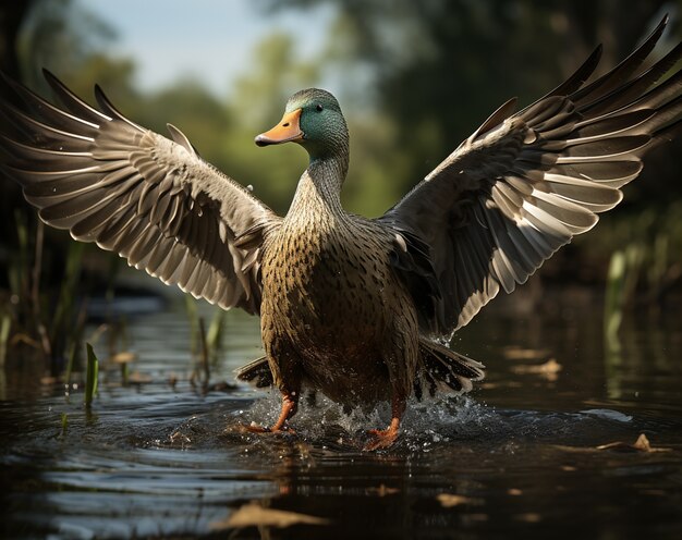 Enten in der Natur erzeugen Bild