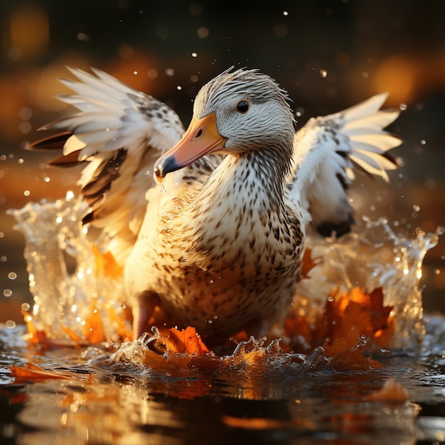 Kostenloses Foto enten in der natur erzeugen bild