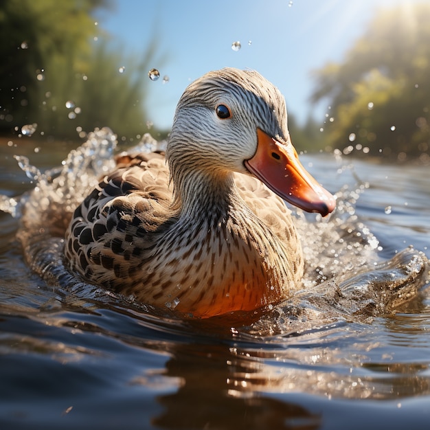 Enten in der Natur erzeugen Bild