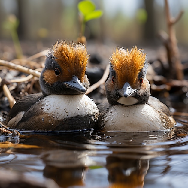 Kostenloses Foto enten in der natur erzeugen bild