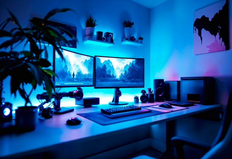 Kostenlose Foto epic-gamer-kampfstation