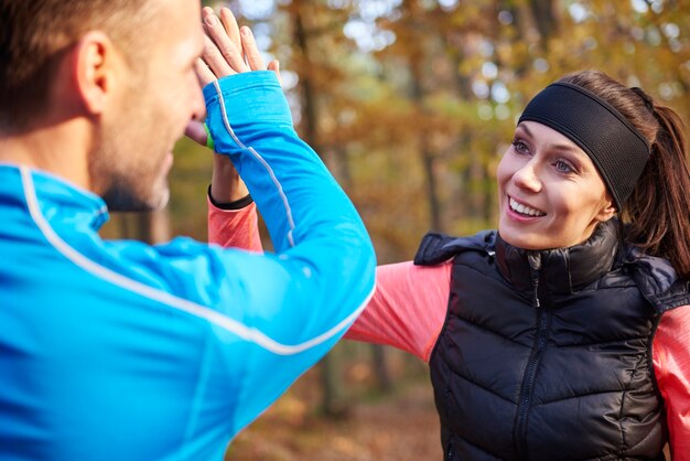 Es war heute ein gutes Joggen