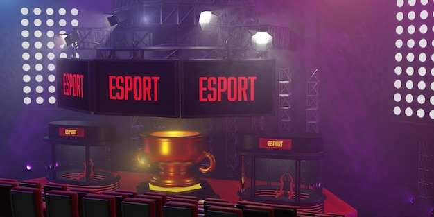 Kostenloses Foto esports-meisterschaft hintergrund 3d-darstellung