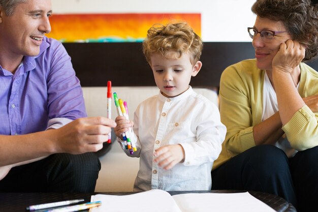 Färbung zusammen parenting Porträt Oma