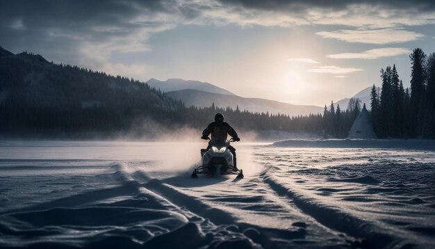 Fahren Sie durch extremes Gelände, ein von KI generiertes Biker-Abenteuer