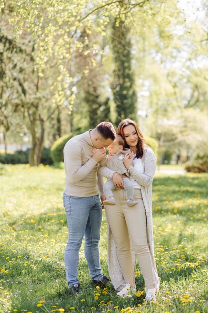 Familie genießt Walk In Park