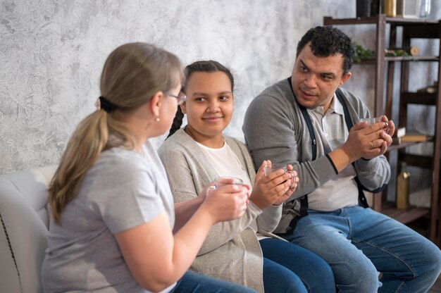 Familie genießt Zeit zusammen