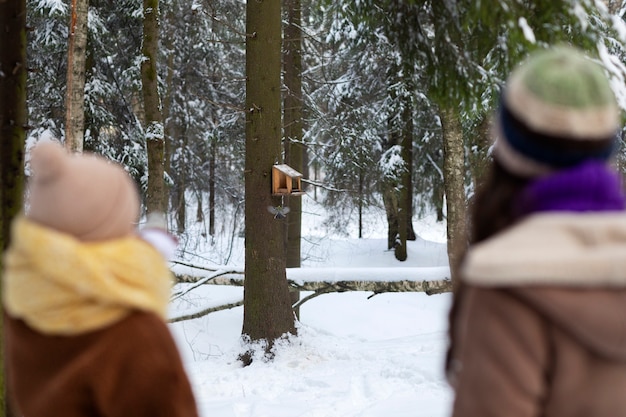 Familie im Freien hautnah