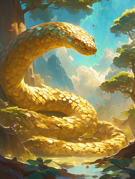 Fantasie-Schlangen-Illustration | Kostenlose Foto