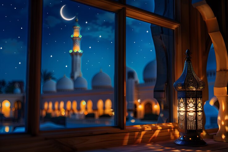 Kostenlose Foto fantastische moschee-architektur für die islamische neujahrsfeier