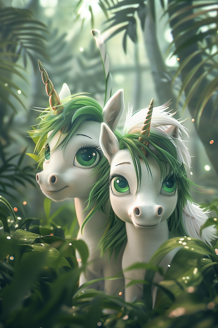Kostenlose Foto fantasy-einhorn mit digitalem kunststil