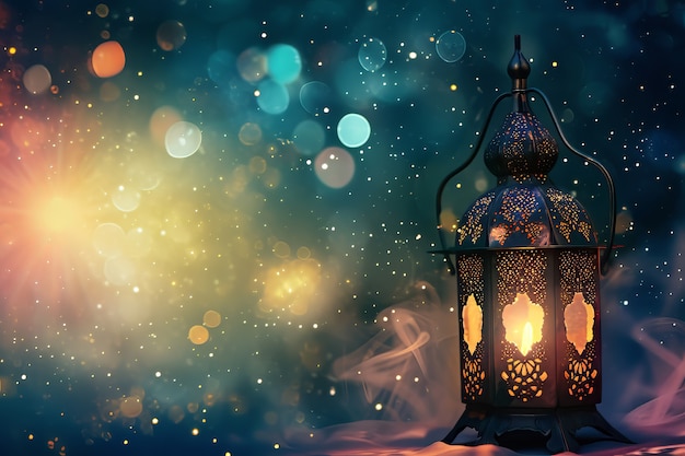 Kostenloses Foto fantasy-lampen für die islamische ramadan-feier