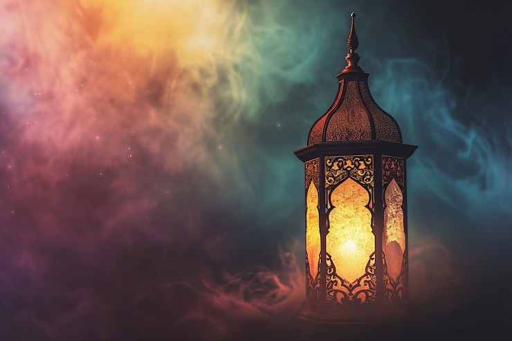 Kostenlose Foto fantasy-lampen für die islamische ramadan-feier