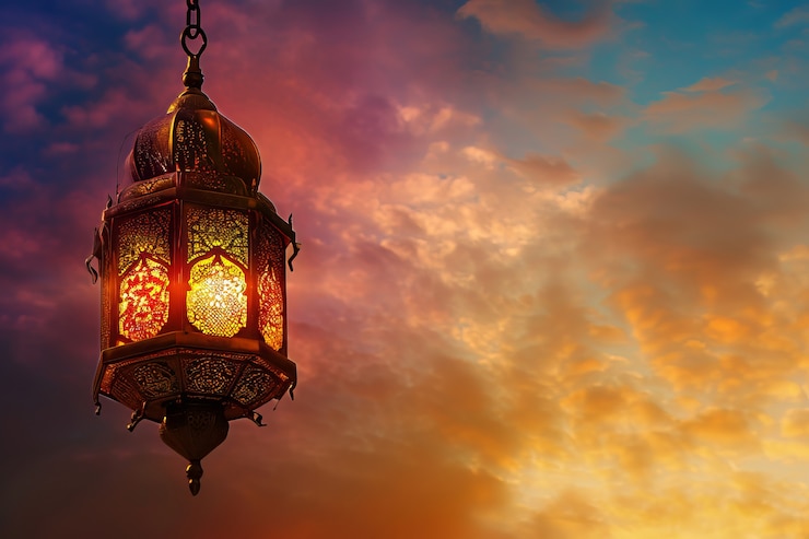 Kostenlose Foto fantasy-lampen für die islamische ramadan-feier