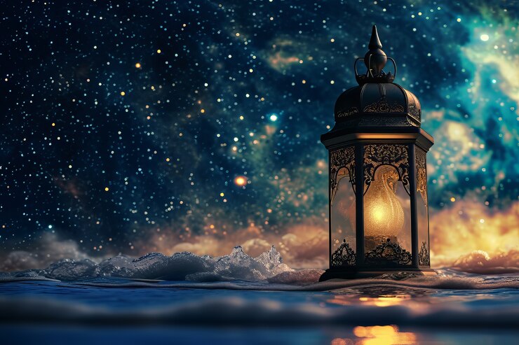 Kostenlose Foto fantasy-lampen für die islamische ramadan-feier
