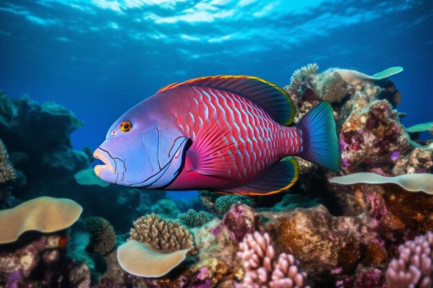 Farbige Fische schwimmen unter Wasser