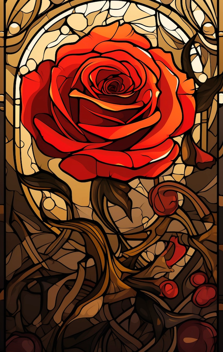 Kostenlose Foto farbige szene mit art nouveau-inspirierter kreation