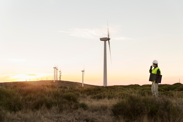 Kostenloses Foto felder für windparks