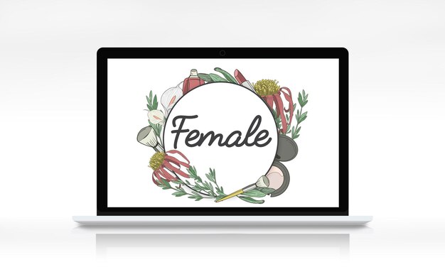 Feminine Female Grace Blumenrahmen