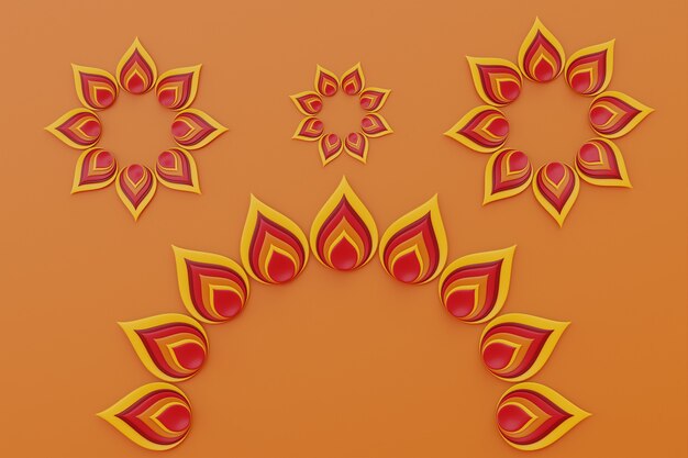 Festival der Lichter florales Symbol