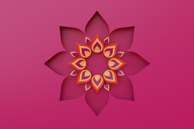 Festival der Lichter florales Symbol