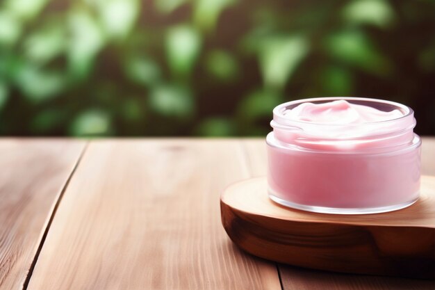 Feuchtigkeitscreme für Schönheitspflege mit rosa Farbtönen