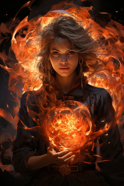 Feuer im Fantasy-Stil