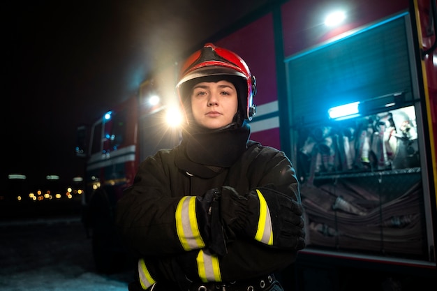 Feuerwehrmann bereit für seinen Einsatz