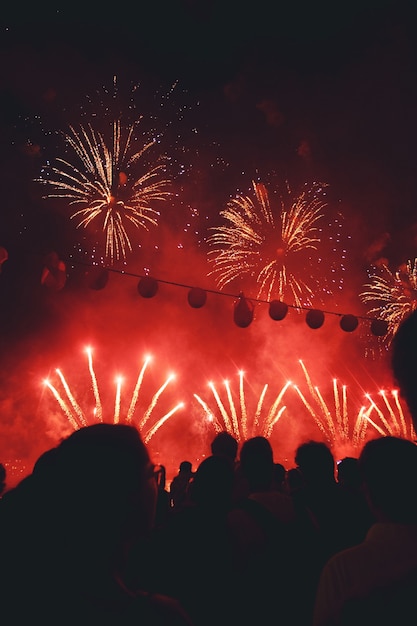 Feuerwerk während der Nacht