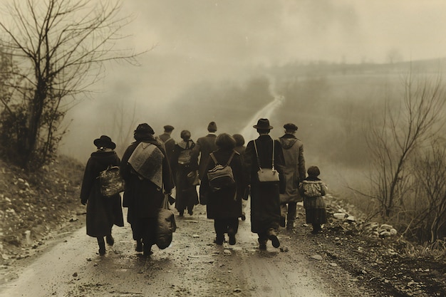 Kostenloses Foto filmische darstellung der großen wanderung