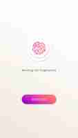 Kostenloses Foto fingerabdruck-scan-ui-bildschirm für smartphone