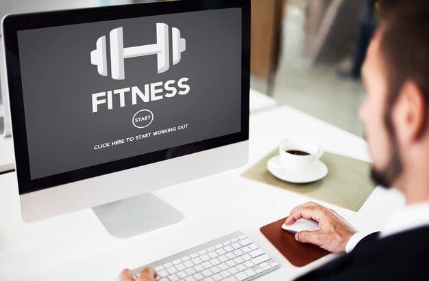 Fitness-Gesundheits-Trainingskonzept für körperliches Krafttraining