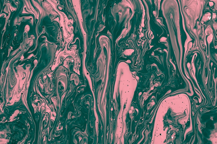 Kostenlose Foto flach lag gemischte rosa und grüne farbe