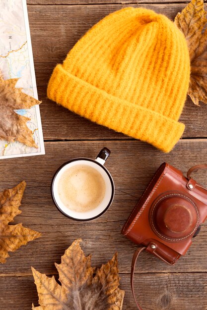 Flach liegende Herbstelementanordnung