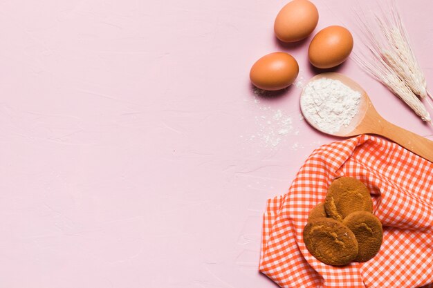 Flache Laienbäckereizusammensetzung mit copyspace