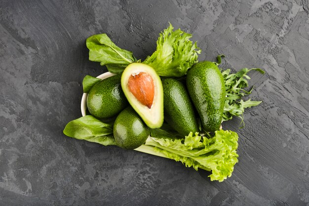 Flache Laienzusammensetzung des gesunden Gemüses