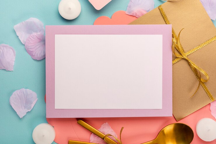 Kostenlose Foto flache quinceañera anordnung mit karte legen