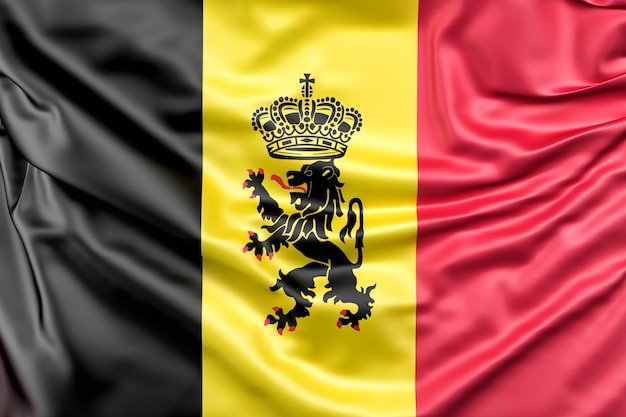 Kostenloses Foto flagge von belgien mit fähnrich