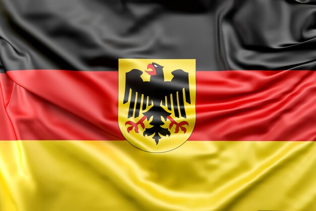 Flagge von Deutschland mit Wappen