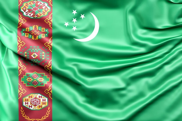 Kostenloses Foto flagge von turkmenistan