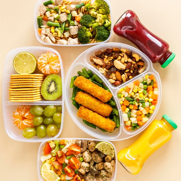 Flat Lay Batch Kochanordnung