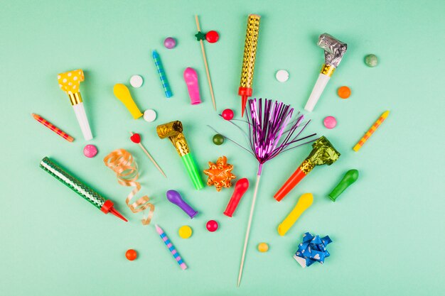 Flat Lay Geburtstag Zusammensetzung