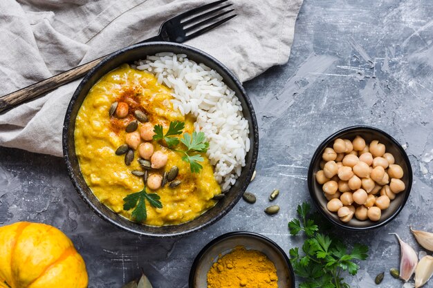 Flat Lay Pakistan Food Arrangement