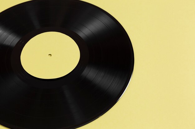 Flat-Lay-Vinyl-Schallplatten-Komposition