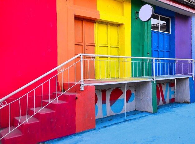 Flur Dach Regenbogen Gebäude Singapur