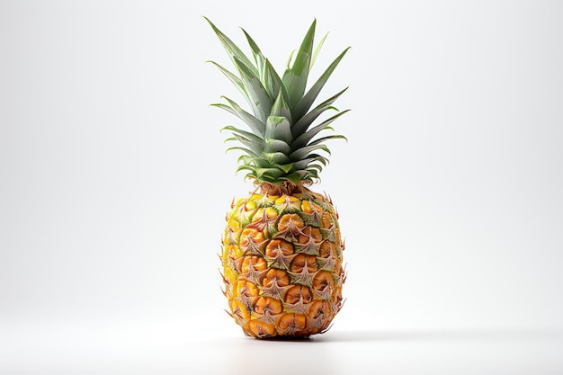 Foto einer Ananas auf weißem Hintergrund