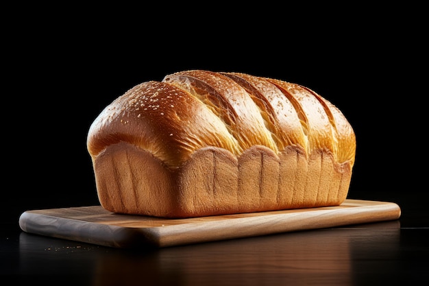 Foto von hausgemachtem Dampfbrot auf schwarzem Hintergrund