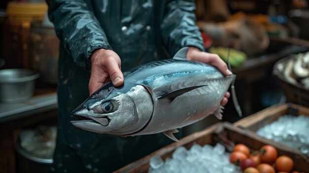 Fotorealistische Feier des Tages des wilden Thunfisches