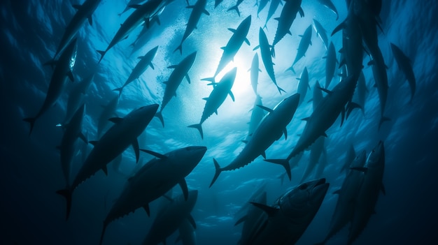 Kostenloses Foto fotorealistische feier des tages des wilden thunfisches