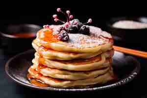 Kostenloses Foto fotorealistische pfannkuchen mit beeren